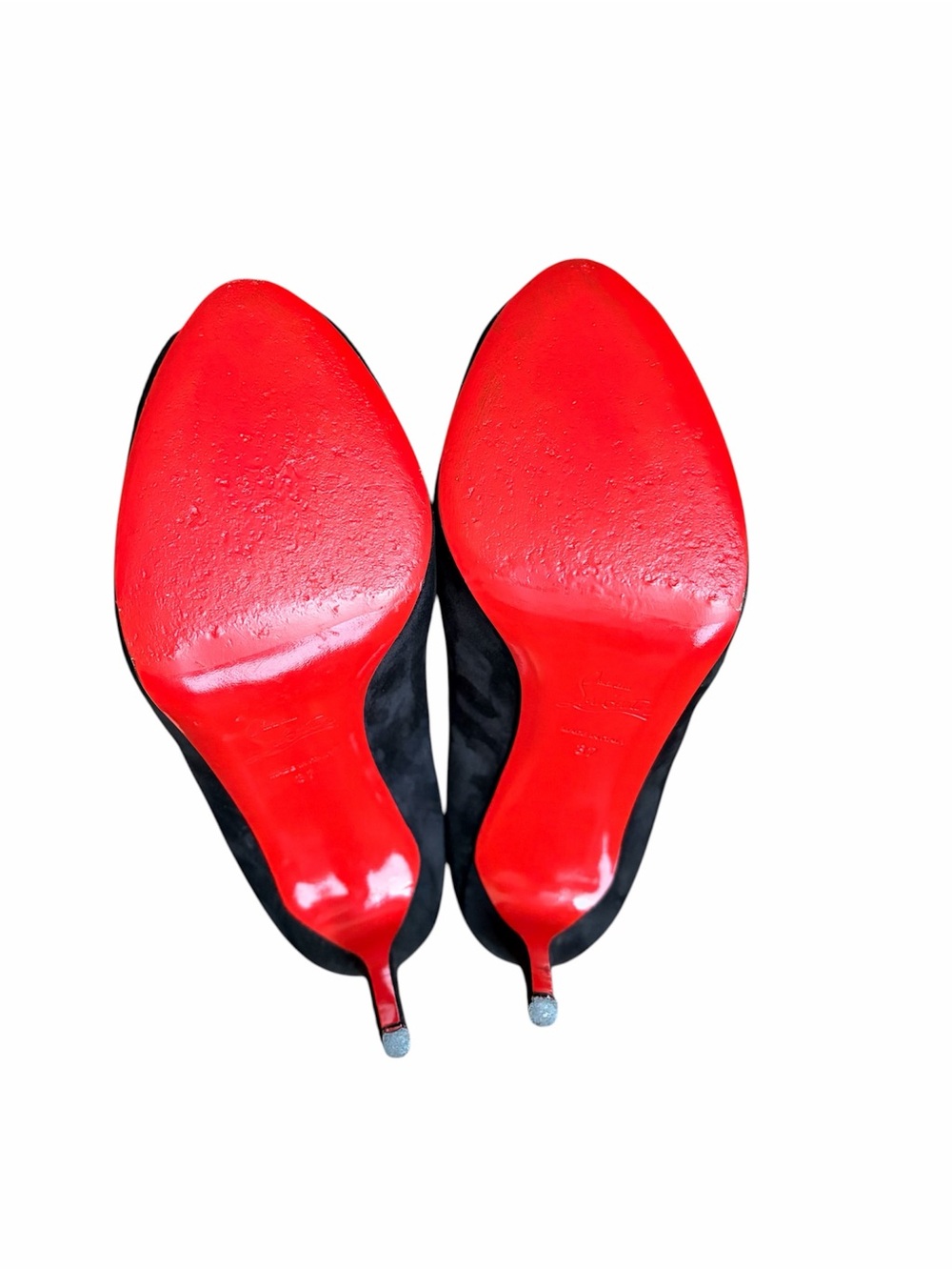 Christian Louboutin New Very Prive 120mm Veau Velours Suede heels RETAIL 895 - Picture 7 of 8